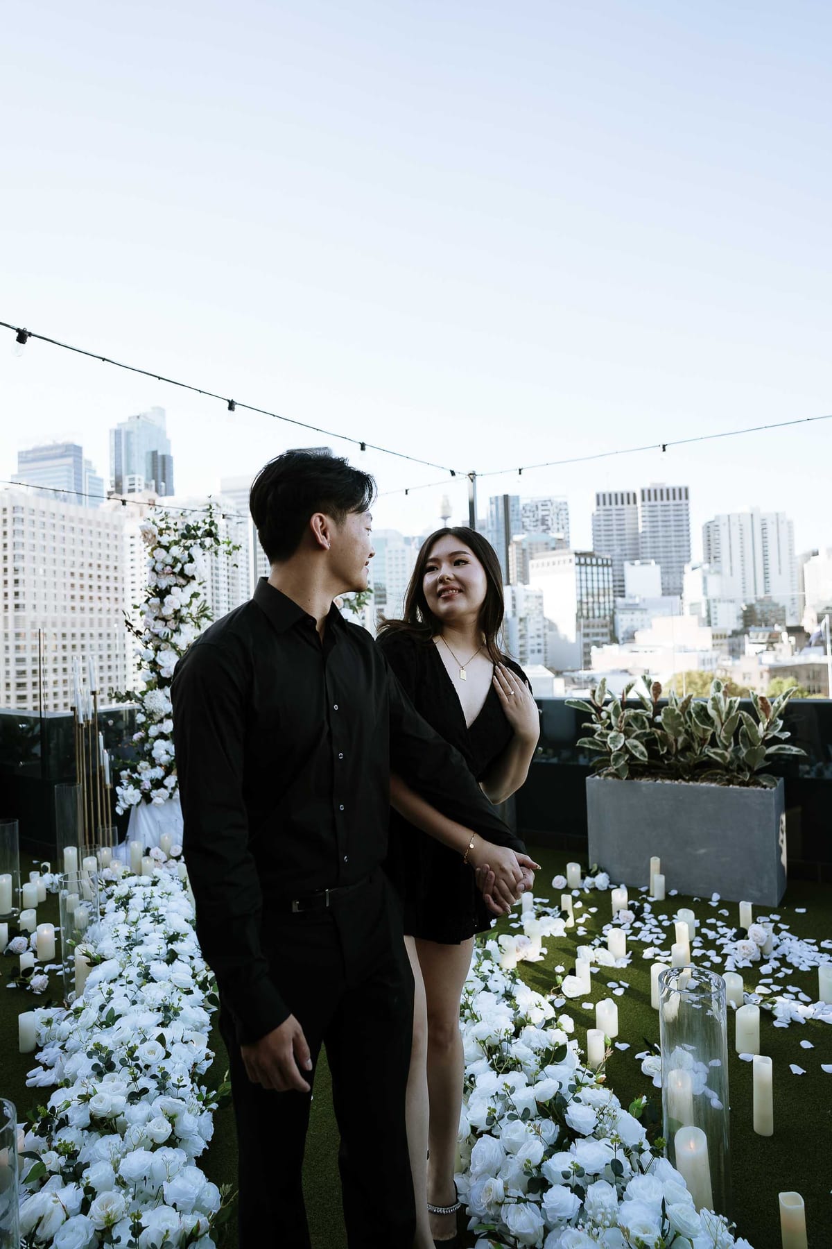 James and Pamela’s Rooftop Proposal at Rydges Sydney | Luxury City Engagement Photography
