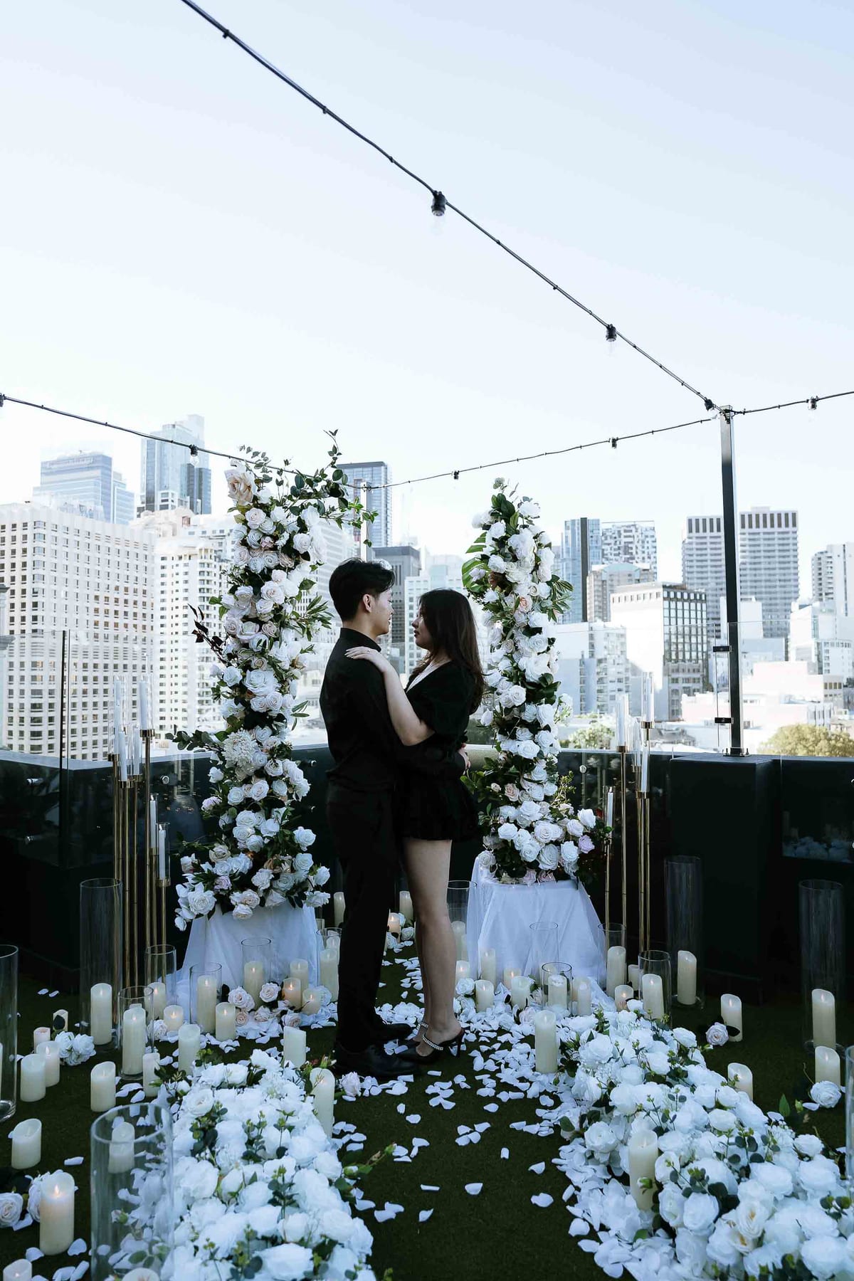 James and Pamela’s Rooftop Proposal at Rydges Sydney | Luxury City Engagement Photography