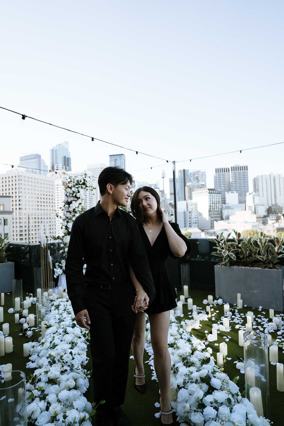 James and Pamela’s Rooftop Proposal at Rydges Sydney | Luxury City Engagement Photography