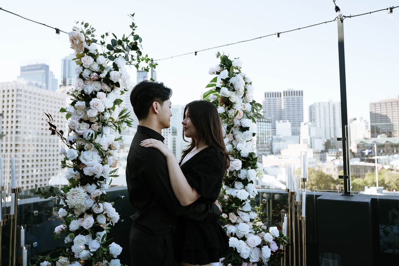 James and Pamela’s Rooftop Proposal at Rydges Sydney | Luxury City Engagement Photography