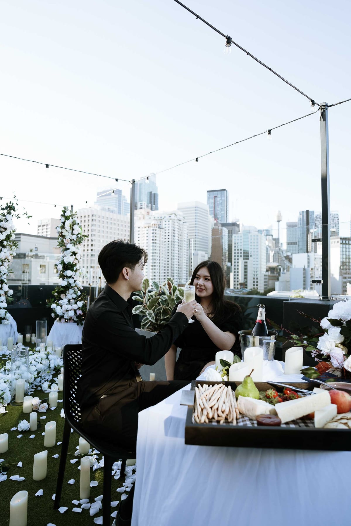 James and Pamela’s Rooftop Proposal at Rydges Sydney | Luxury City Engagement Photography
