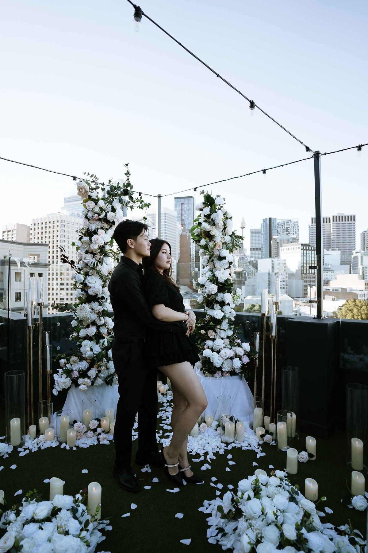 James and Pamela’s Rooftop Proposal at Rydges Sydney | Luxury City Engagement Photography