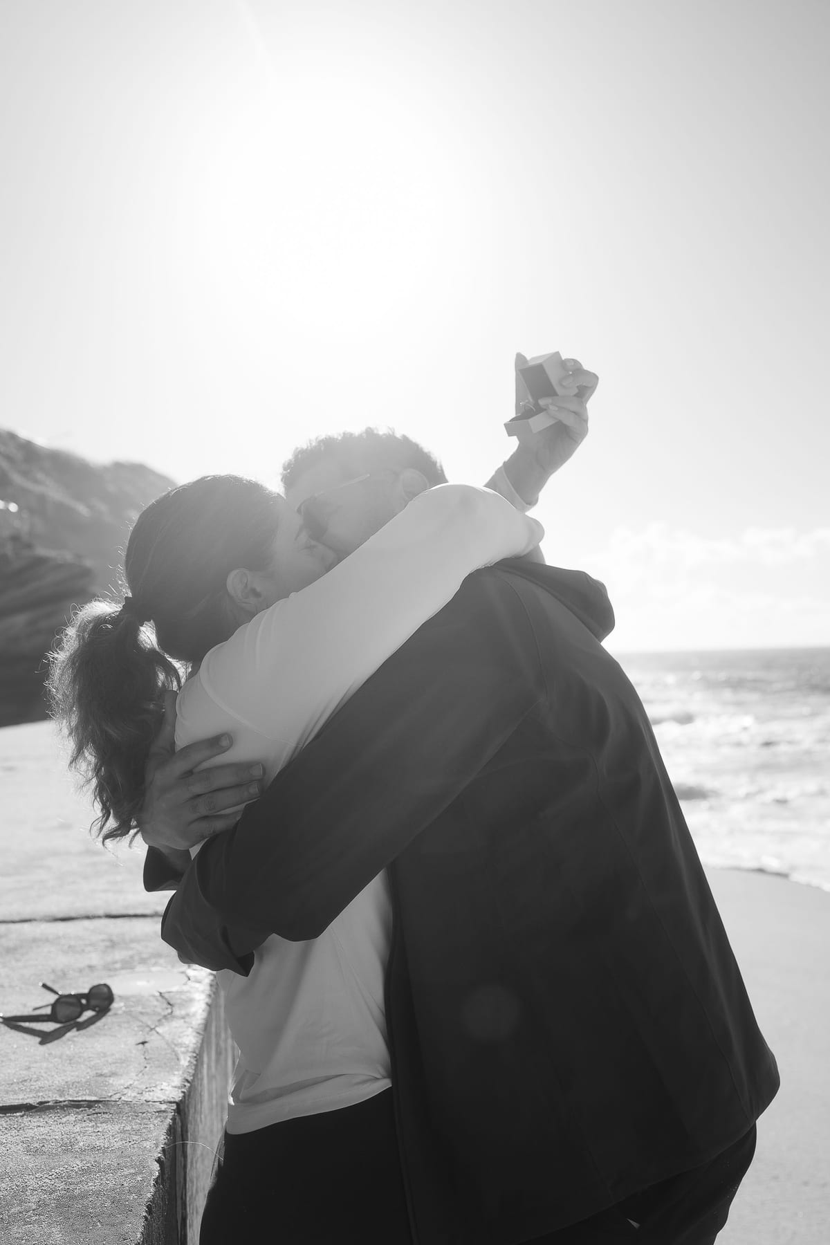 Kwame and Elise’s Surprise Proposal at Bronte Beach | Sydney Coastal Engagement Photography