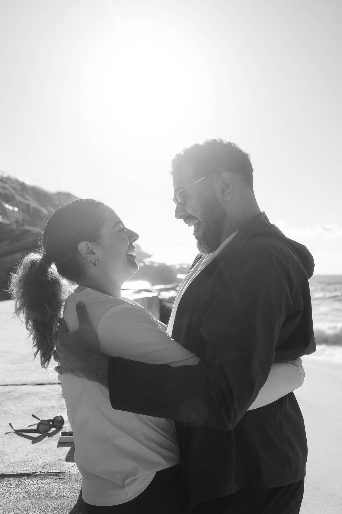 Kwame and Elise’s Surprise Proposal at Bronte Beach | Sydney Coastal Engagement Photography