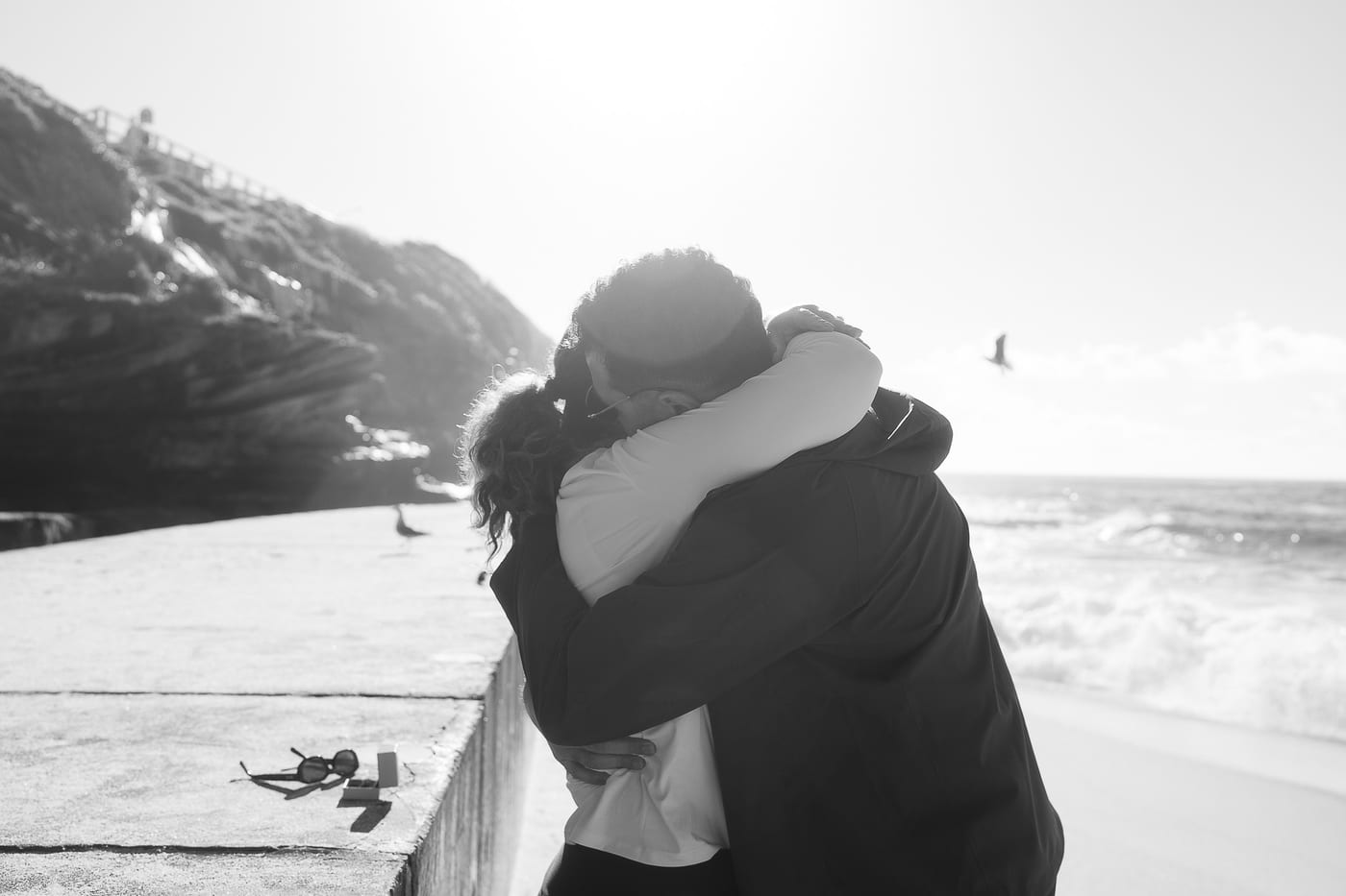 Kwame and Elise’s Surprise Proposal at Bronte Beach | Sydney Coastal Engagement Photography