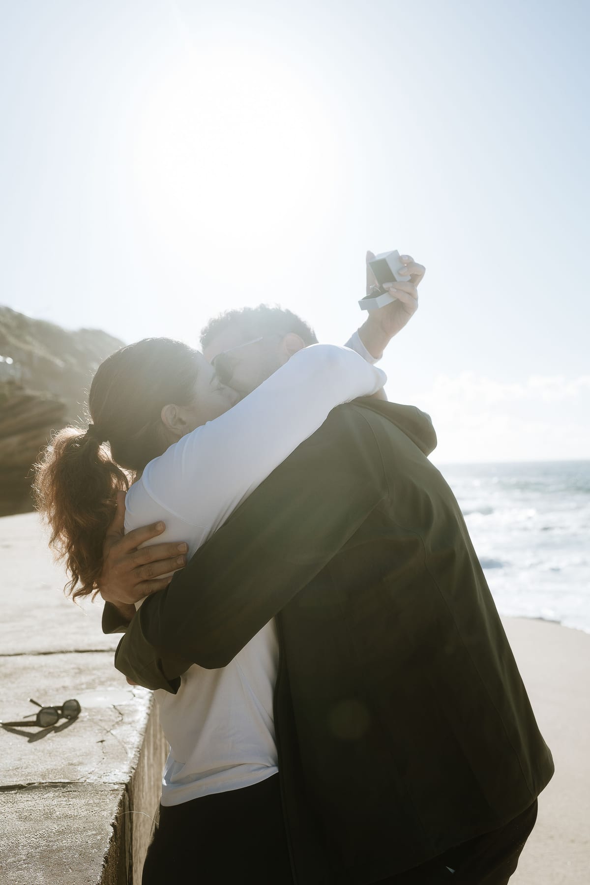 Kwame and Elise’s Surprise Proposal at Bronte Beach | Sydney Coastal Engagement Photography