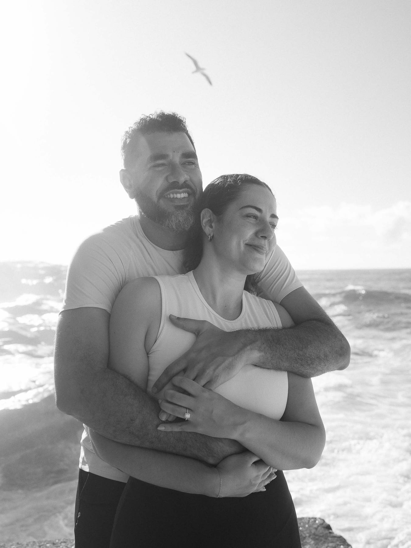 Kwame and Elise’s Surprise Proposal at Bronte Beach | Sydney Coastal Engagement Photography