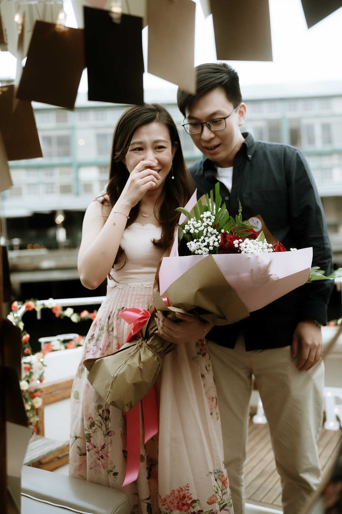 Leung and His Surprise Boat Proposal in Sydney Harbour | Engagement Photography on the Water