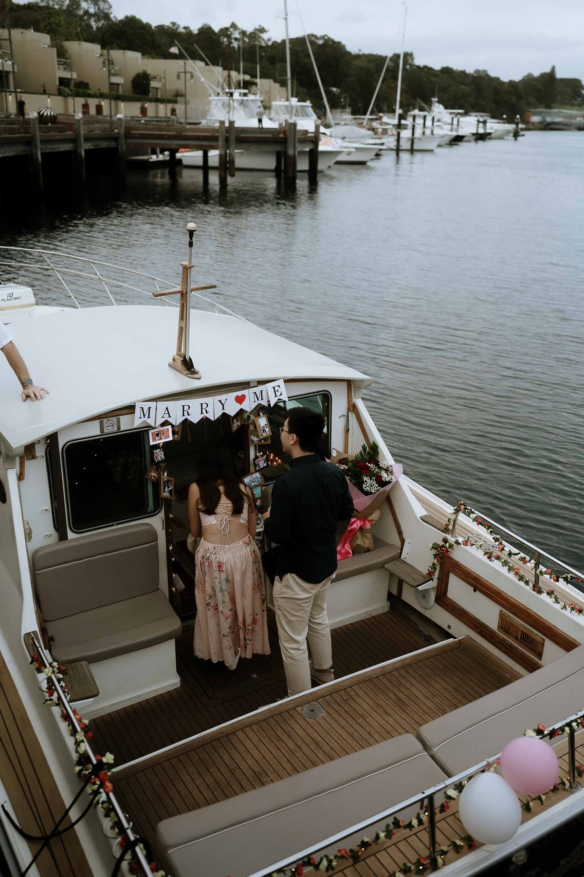 Leung and His Surprise Boat Proposal in Sydney Harbour | Engagement Photography on the Water
