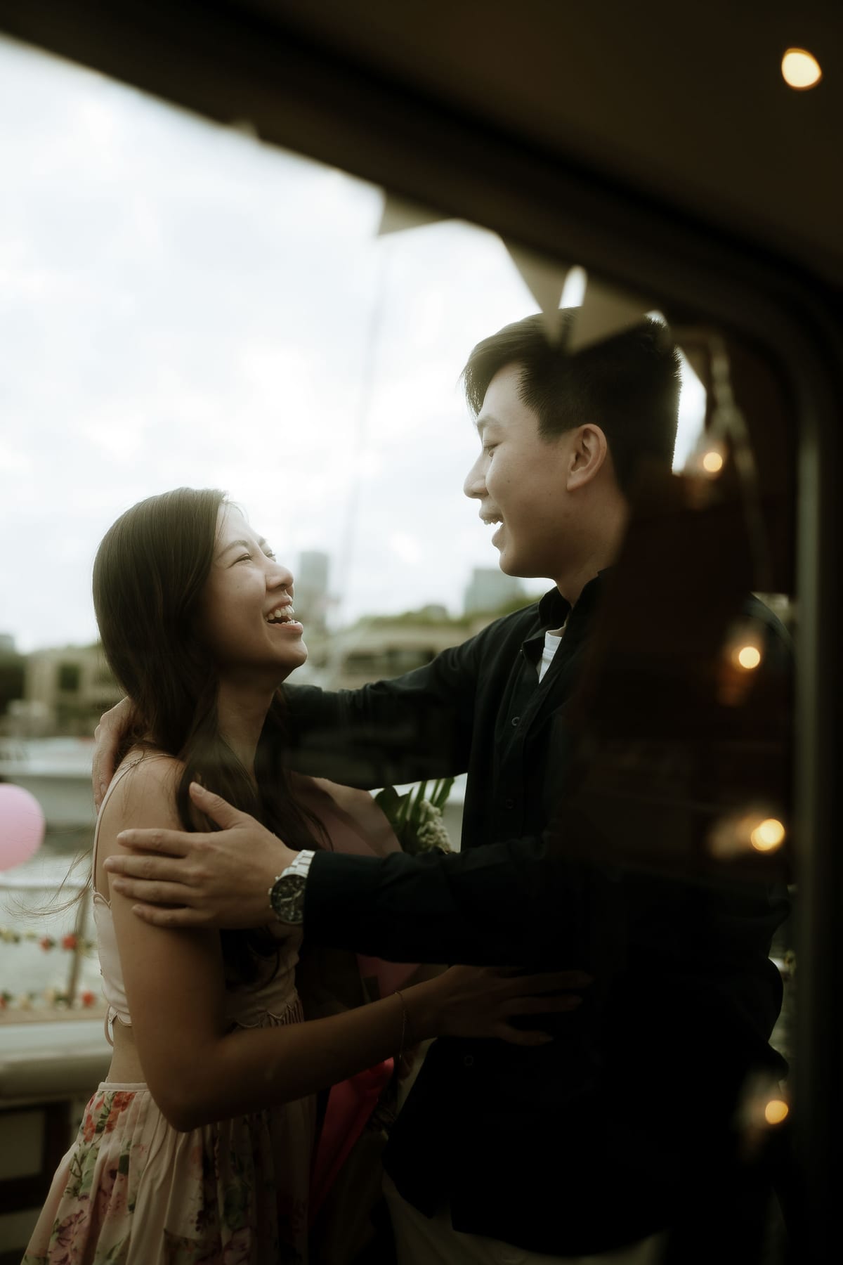 Leung and His Surprise Boat Proposal in Sydney Harbour | Engagement Photography on the Water