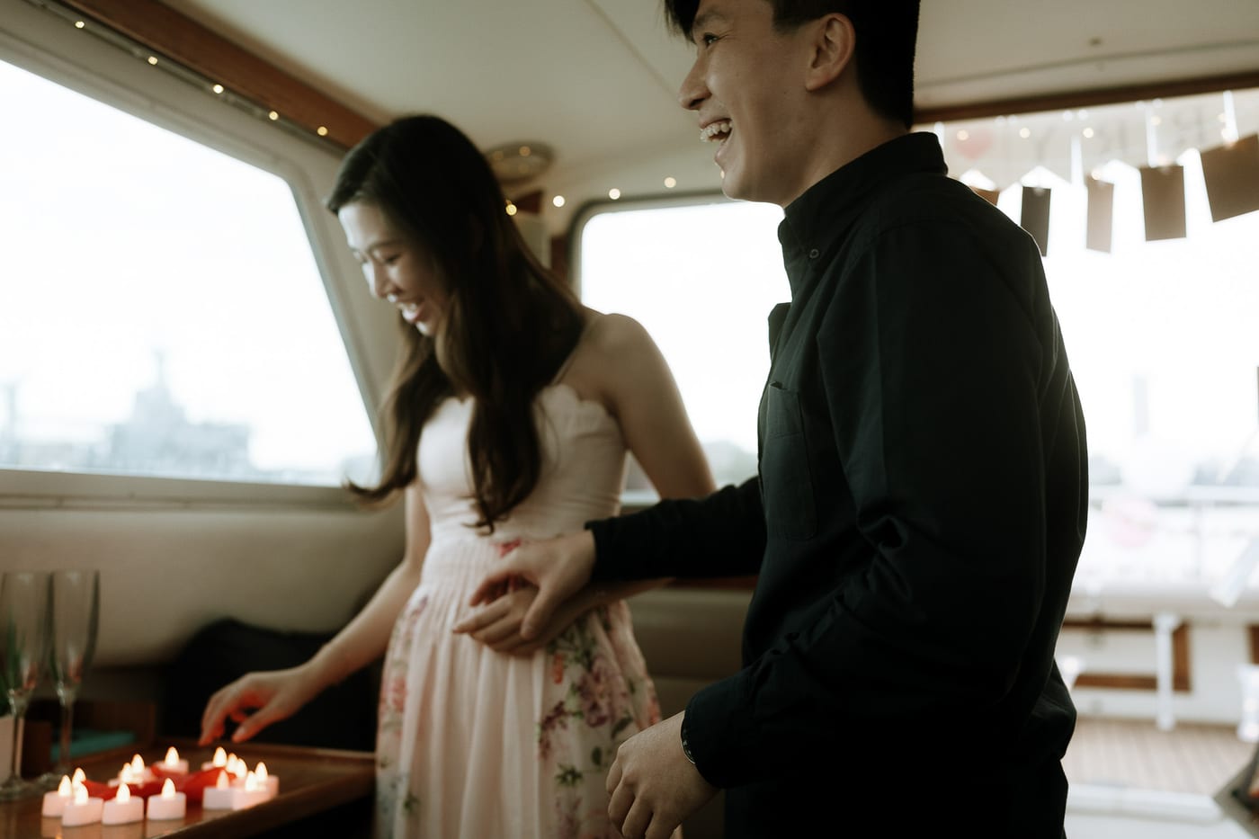 Leung and His Surprise Boat Proposal in Sydney Harbour | Engagement Photography on the Water