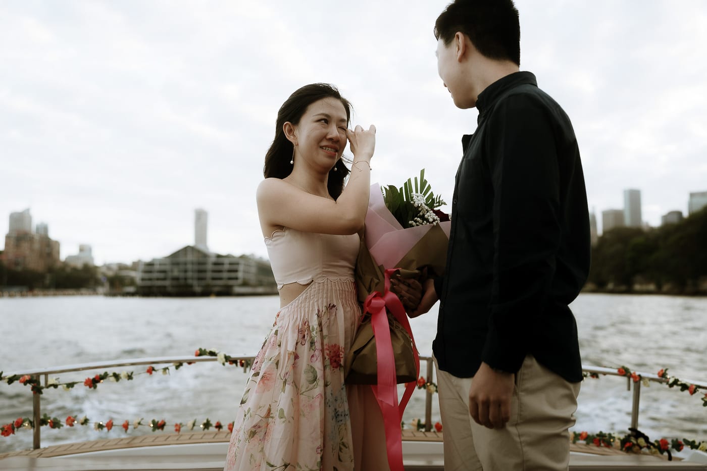 Leung and His Surprise Boat Proposal in Sydney Harbour | Engagement Photography on the Water