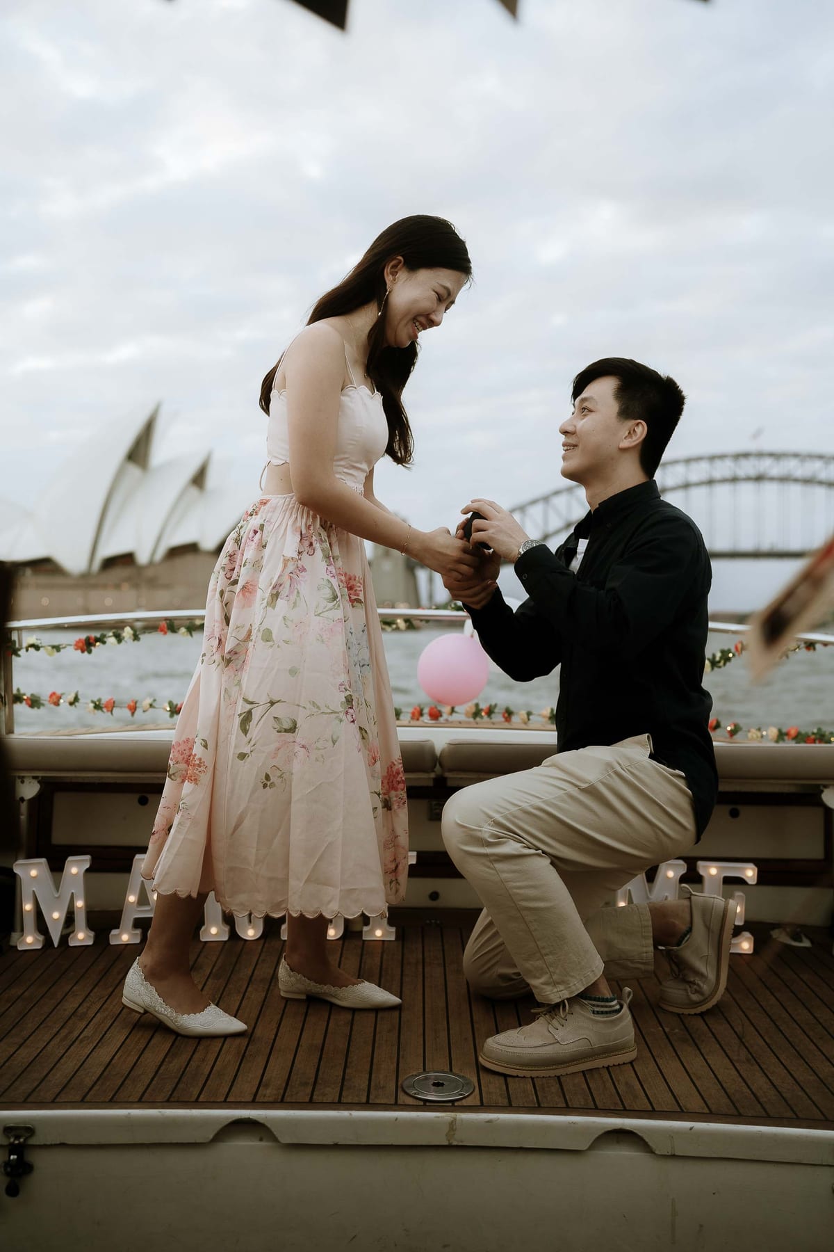 Leung and His Surprise Boat Proposal in Sydney Harbour | Engagement Photography on the Water