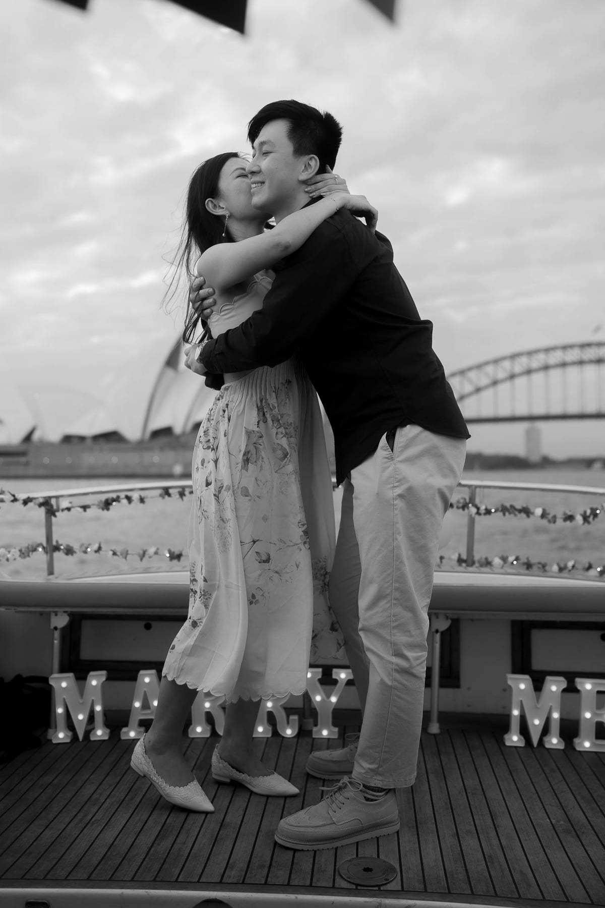 Leung and His Surprise Boat Proposal in Sydney Harbour | Engagement Photography on the Water