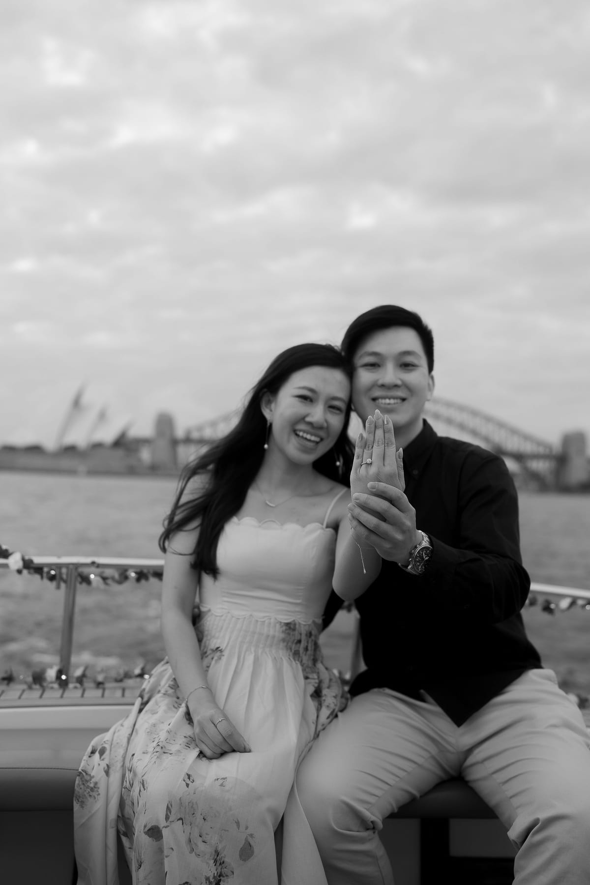 Leung and His Surprise Boat Proposal in Sydney Harbour | Engagement Photography on the Water