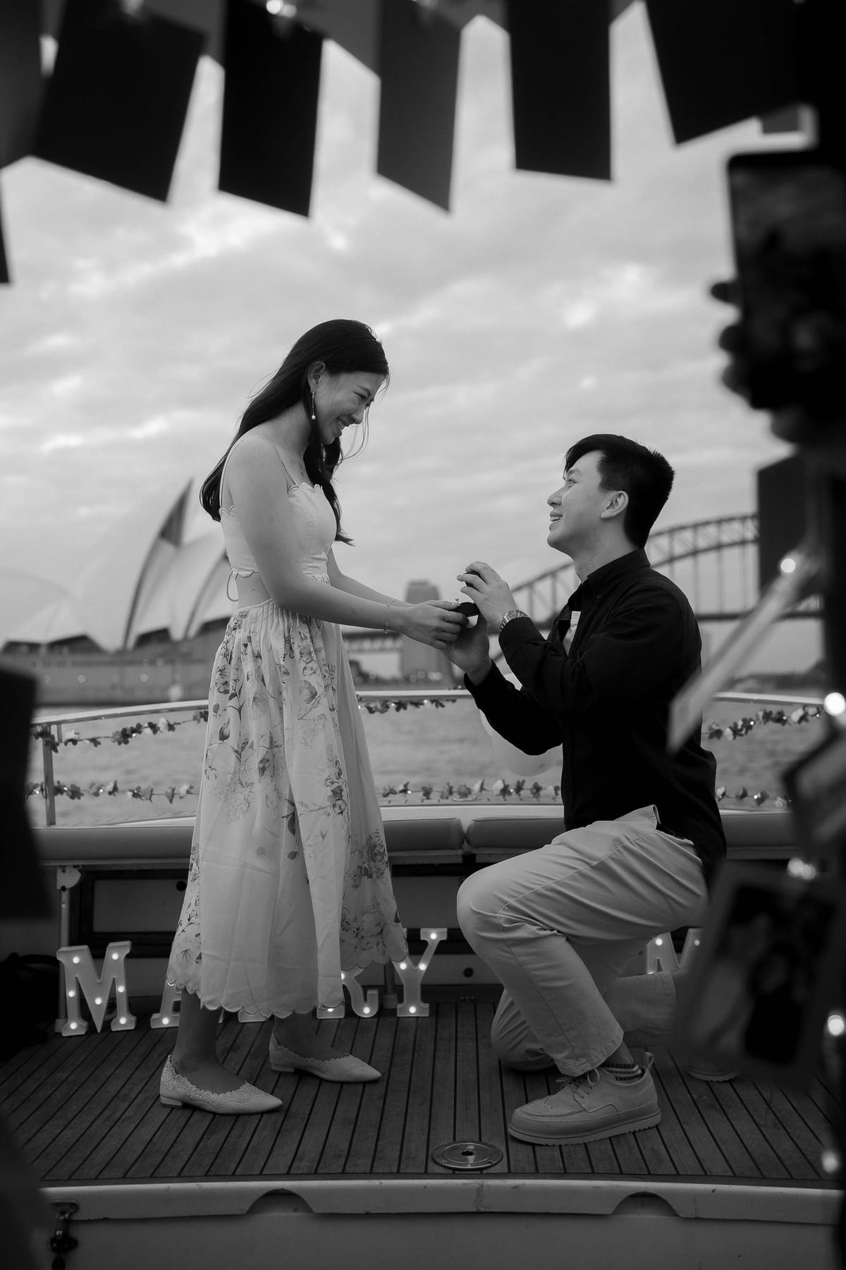 Leung and His Surprise Boat Proposal in Sydney Harbour | Engagement Photography on the Water