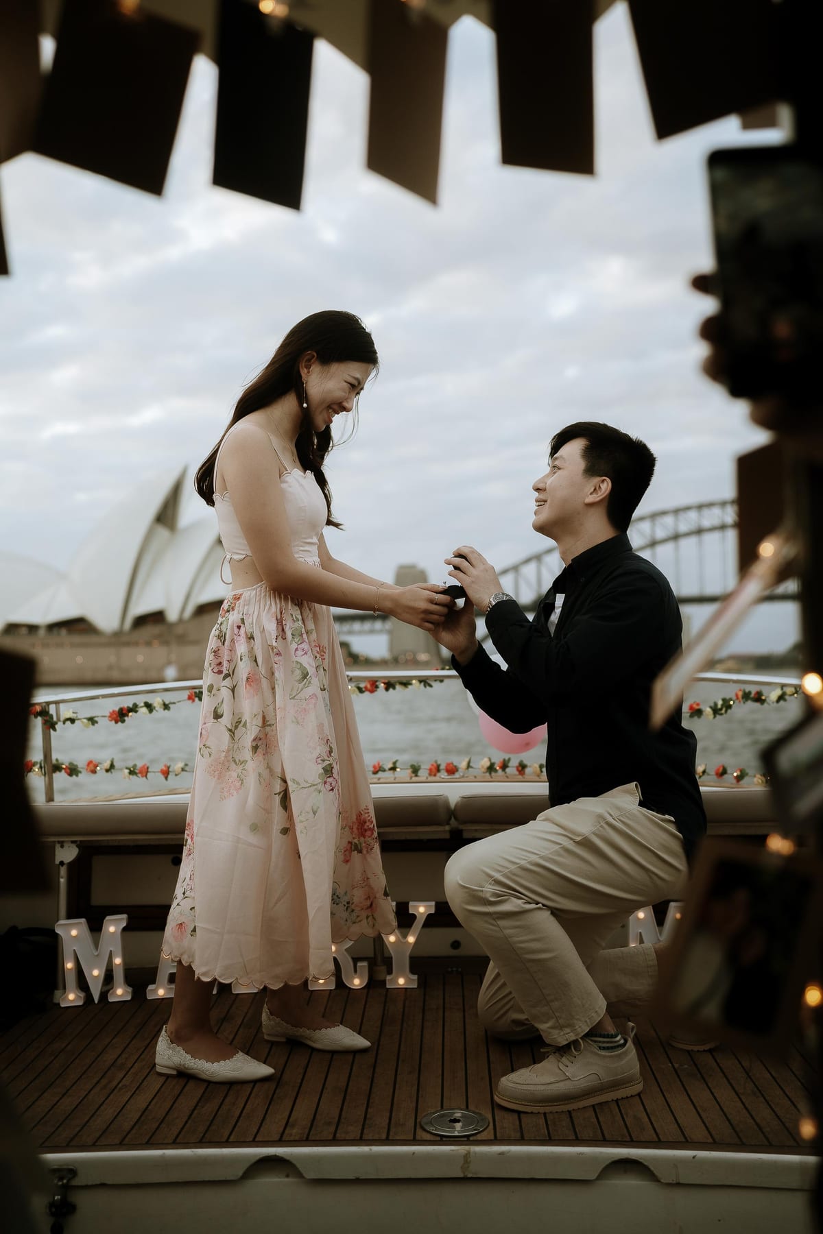 Leung and His Surprise Boat Proposal in Sydney Harbour | Engagement Photography on the Water