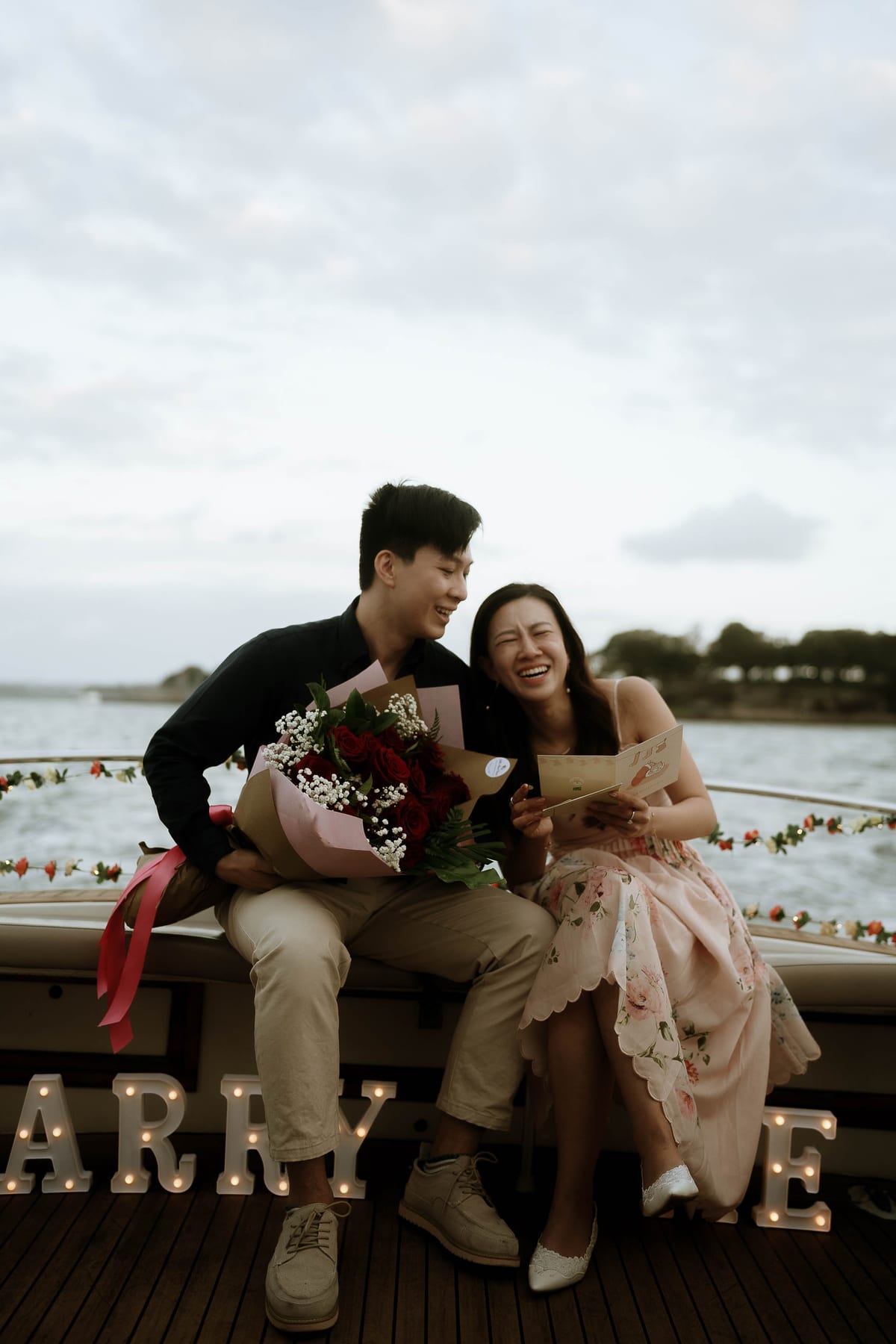 Leung and His Surprise Boat Proposal in Sydney Harbour | Engagement Photography on the Water