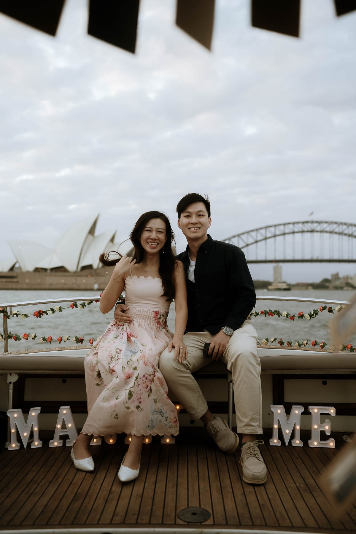 Leung and His Surprise Boat Proposal in Sydney Harbour | Engagement Photography on the Water