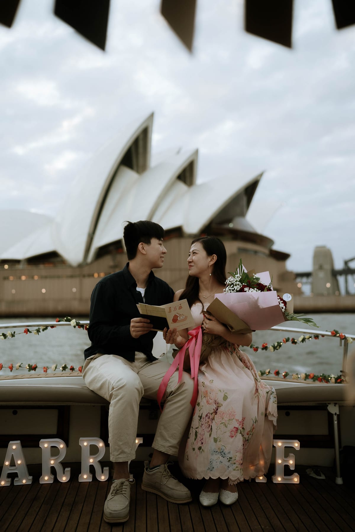 Leung and His Surprise Boat Proposal in Sydney Harbour | Engagement Photography on the Water