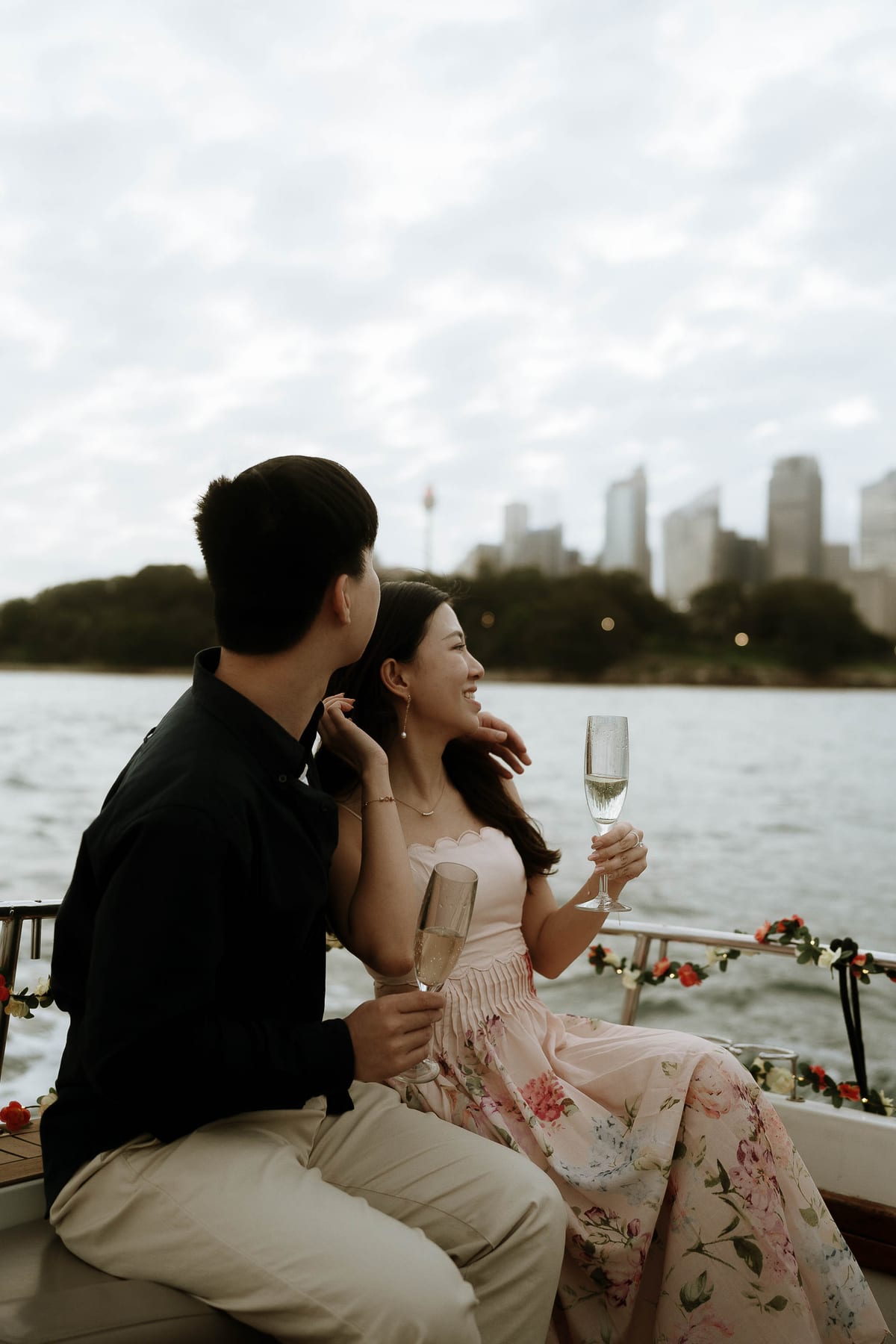 Leung and His Surprise Boat Proposal in Sydney Harbour | Engagement Photography on the Water