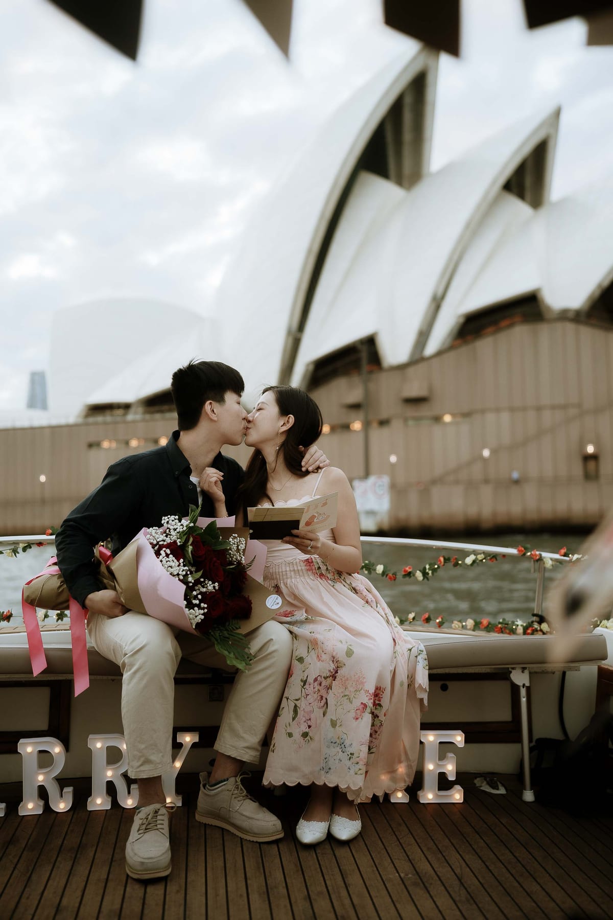 Leung and His Surprise Boat Proposal in Sydney Harbour | Engagement Photography on the Water