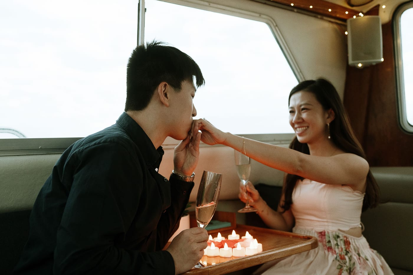 Leung and His Surprise Boat Proposal in Sydney Harbour | Engagement Photography on the Water