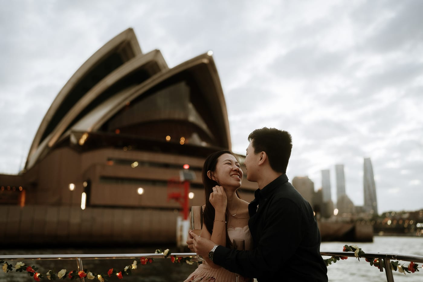 Leung and His Surprise Boat Proposal in Sydney Harbour | Engagement Photography on the Water