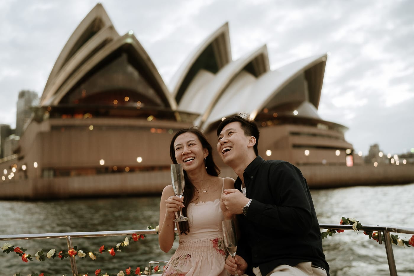 Leung and His Surprise Boat Proposal in Sydney Harbour | Engagement Photography on the Water