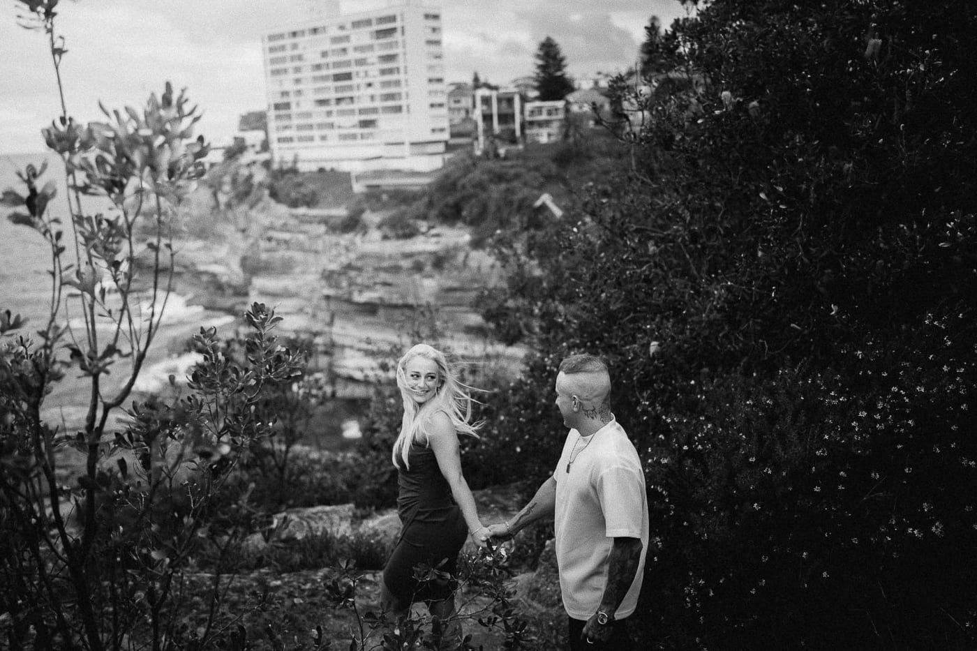 Lachlan and Kirra’s Surprise Proposal at Diamond Bay Cliffs | Sydney Coastal Engagement Photography