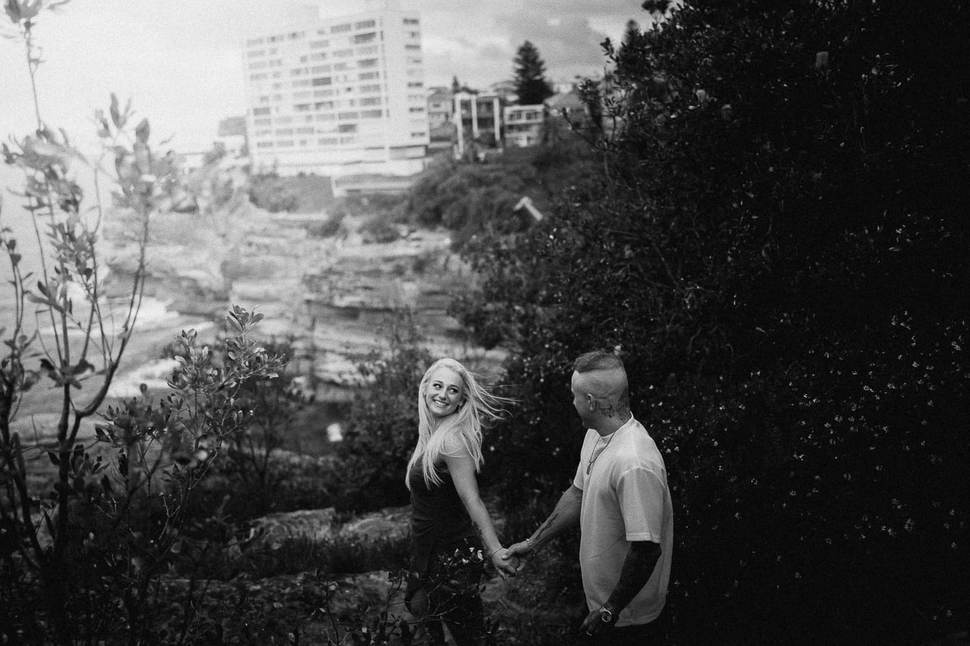 Lachlan and Kirra’s Surprise Proposal at Diamond Bay Cliffs | Sydney Coastal Engagement Photography