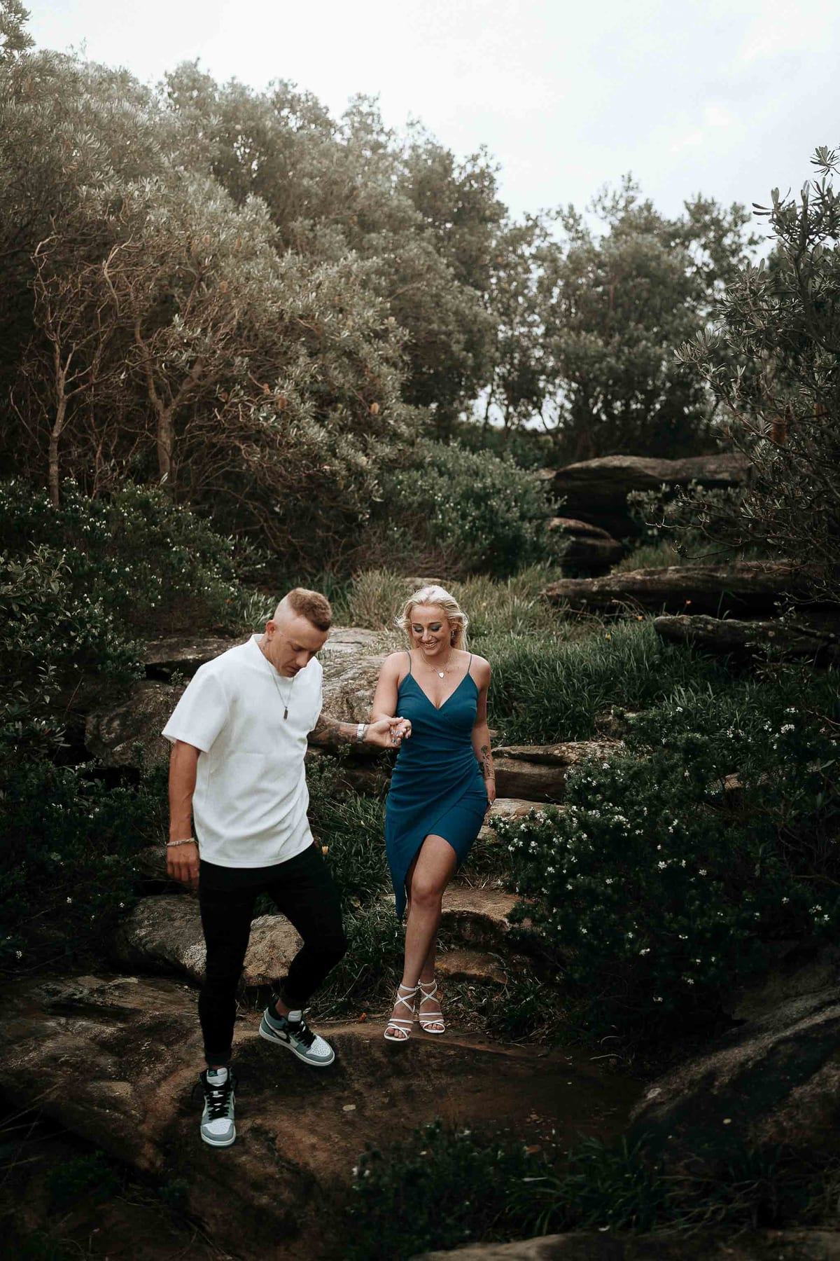 Lachlan and Kirra’s Surprise Proposal at Diamond Bay Cliffs | Sydney Coastal Engagement Photography