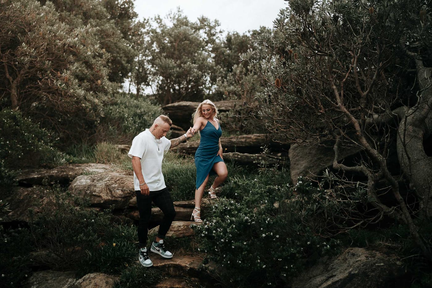 Lachlan and Kirra’s Surprise Proposal at Diamond Bay Cliffs | Sydney Coastal Engagement Photography