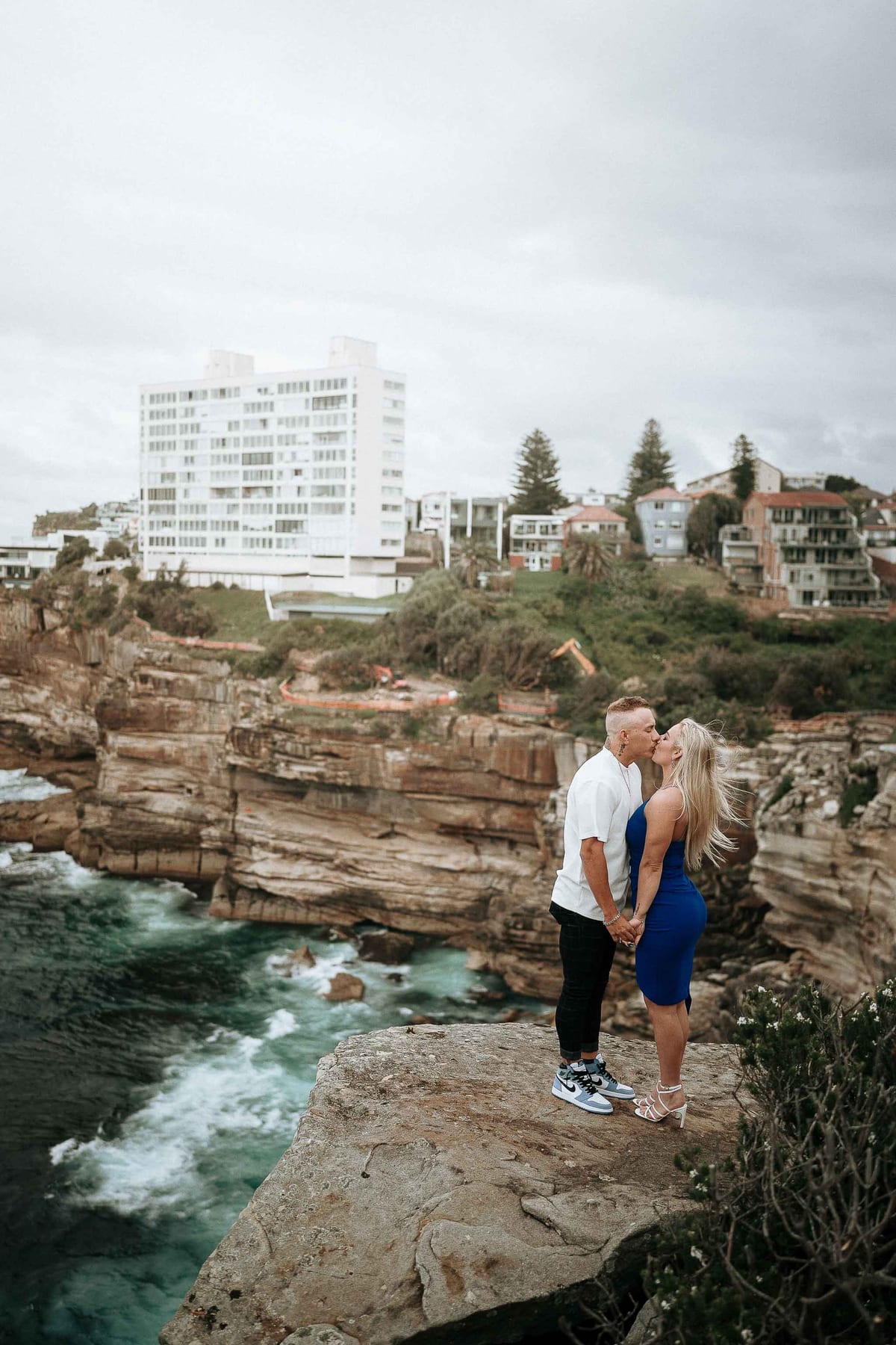 Lachlan and Kirra’s Surprise Proposal at Diamond Bay Cliffs | Sydney Coastal Engagement Photography