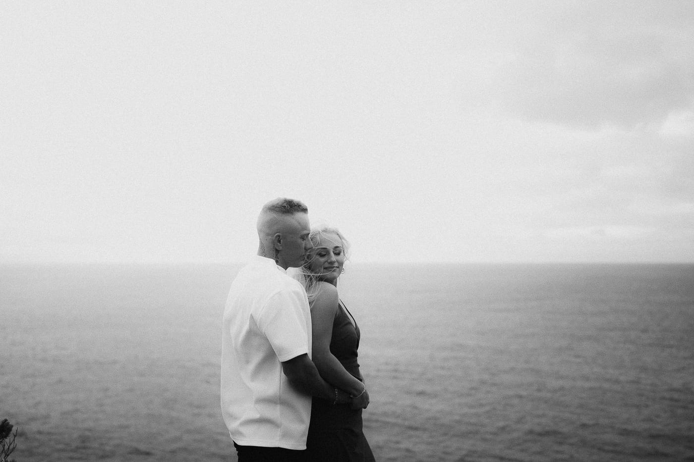 Lachlan and Kirra’s Surprise Proposal at Diamond Bay Cliffs | Sydney Coastal Engagement Photography