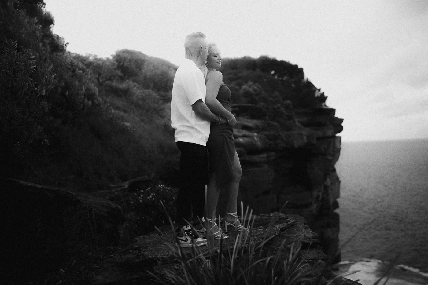 Lachlan and Kirra’s Surprise Proposal at Diamond Bay Cliffs | Sydney Coastal Engagement Photography