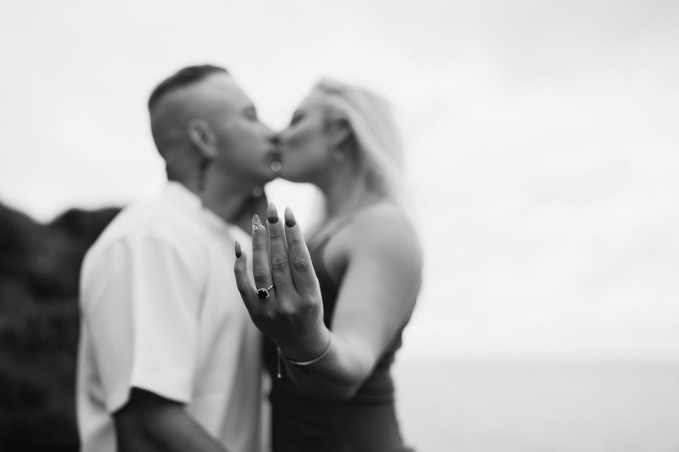 Lachlan and Kirra’s Surprise Proposal at Diamond Bay Cliffs | Sydney Coastal Engagement Photography