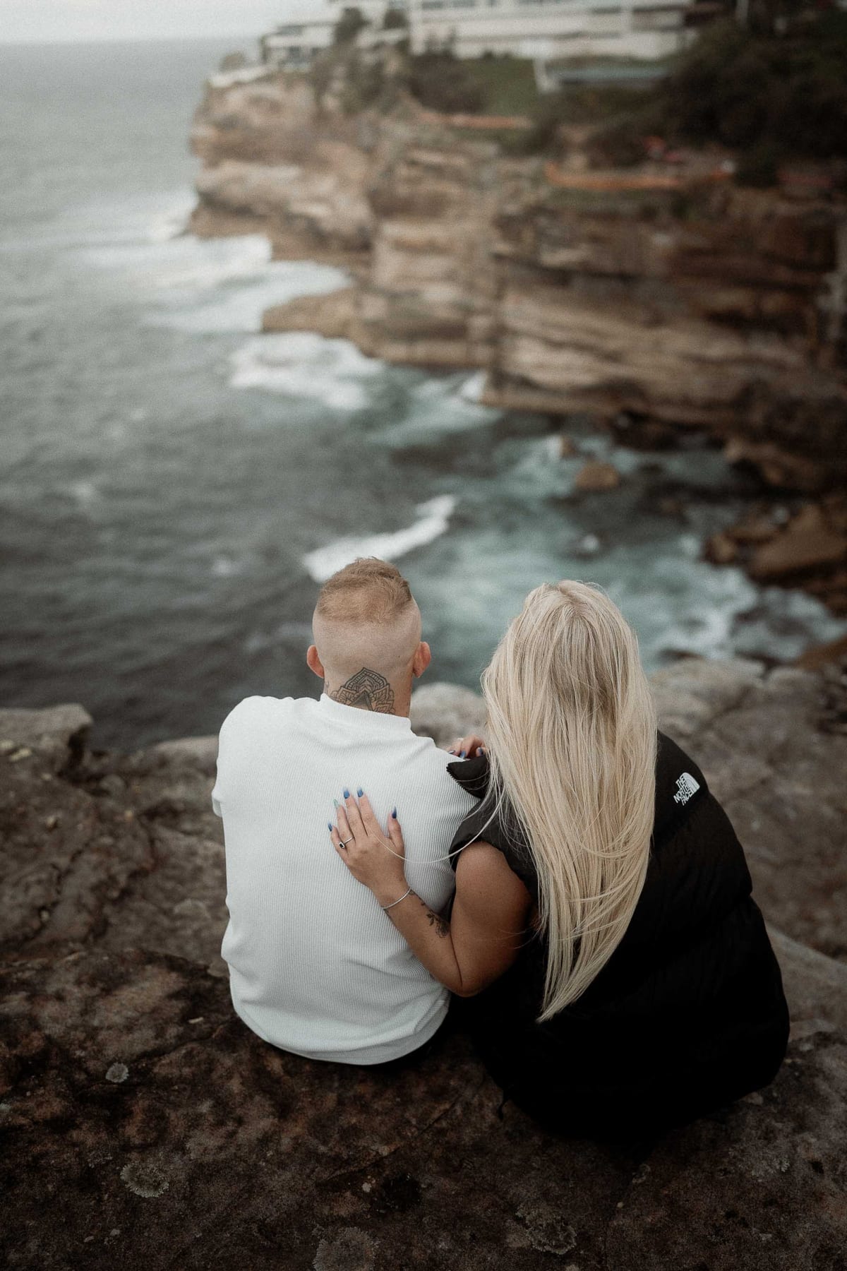 Lachlan and Kirra’s Surprise Proposal at Diamond Bay Cliffs | Sydney Coastal Engagement Photography
