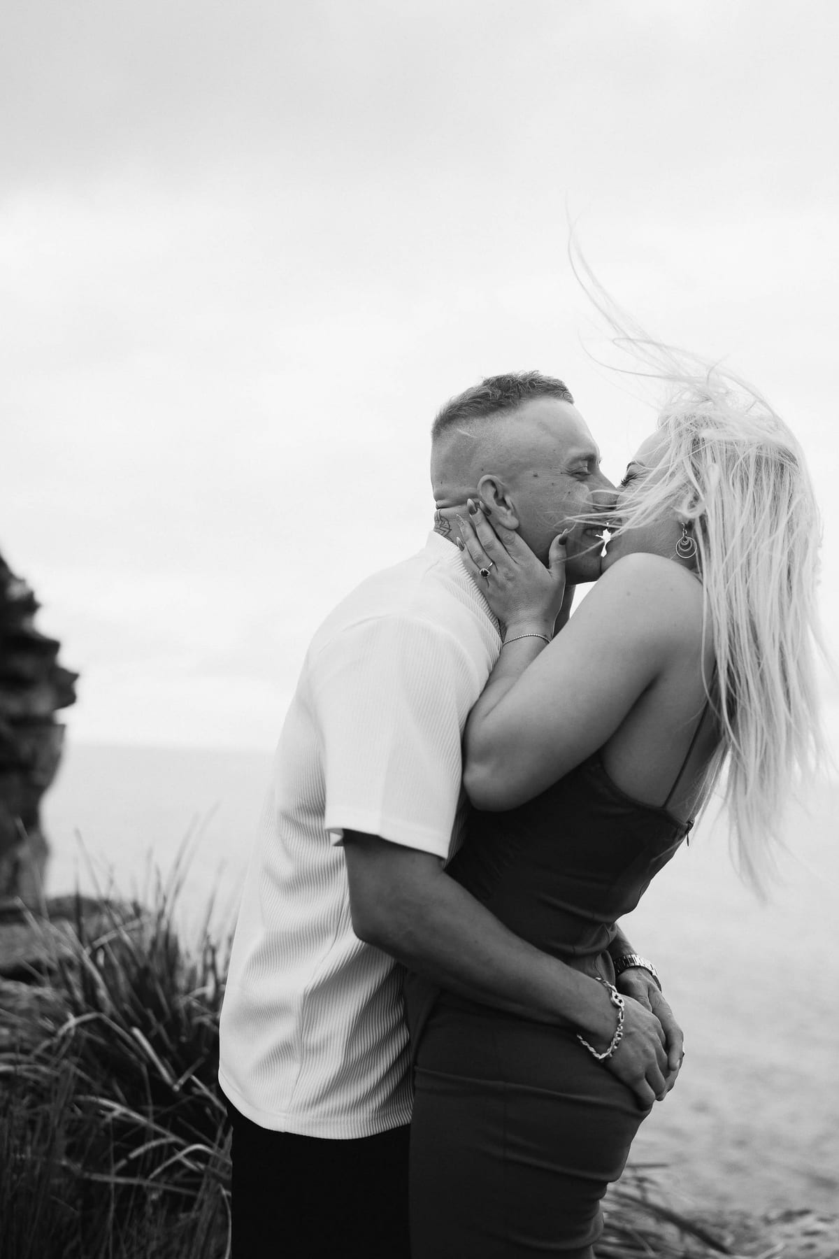 Lachlan and Kirra’s Surprise Proposal at Diamond Bay Cliffs | Sydney Coastal Engagement Photography