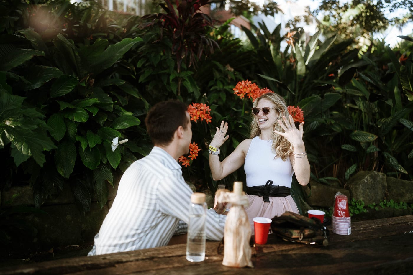 Yash and Jenn’s Surprise Proposal at Wendy Whiteley’s Secret Garden | Sydney Engagement Photography