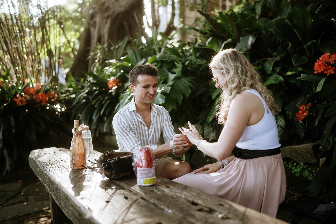 Yash and Jenn’s Surprise Proposal at Wendy Whiteley’s Secret Garden | Sydney Engagement Photography