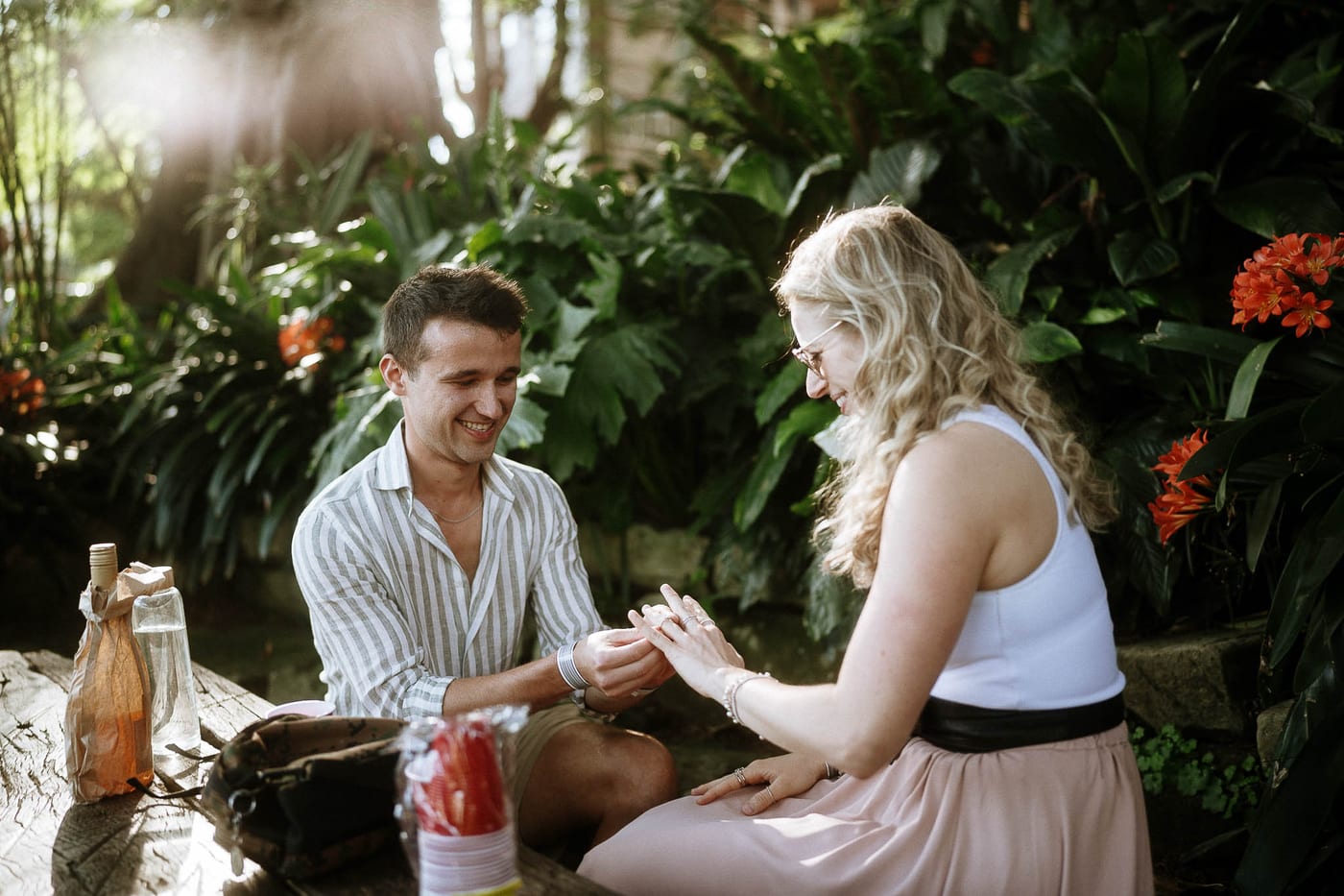 Yash and Jenn’s Surprise Proposal at Wendy Whiteley’s Secret Garden | Sydney Engagement Photography