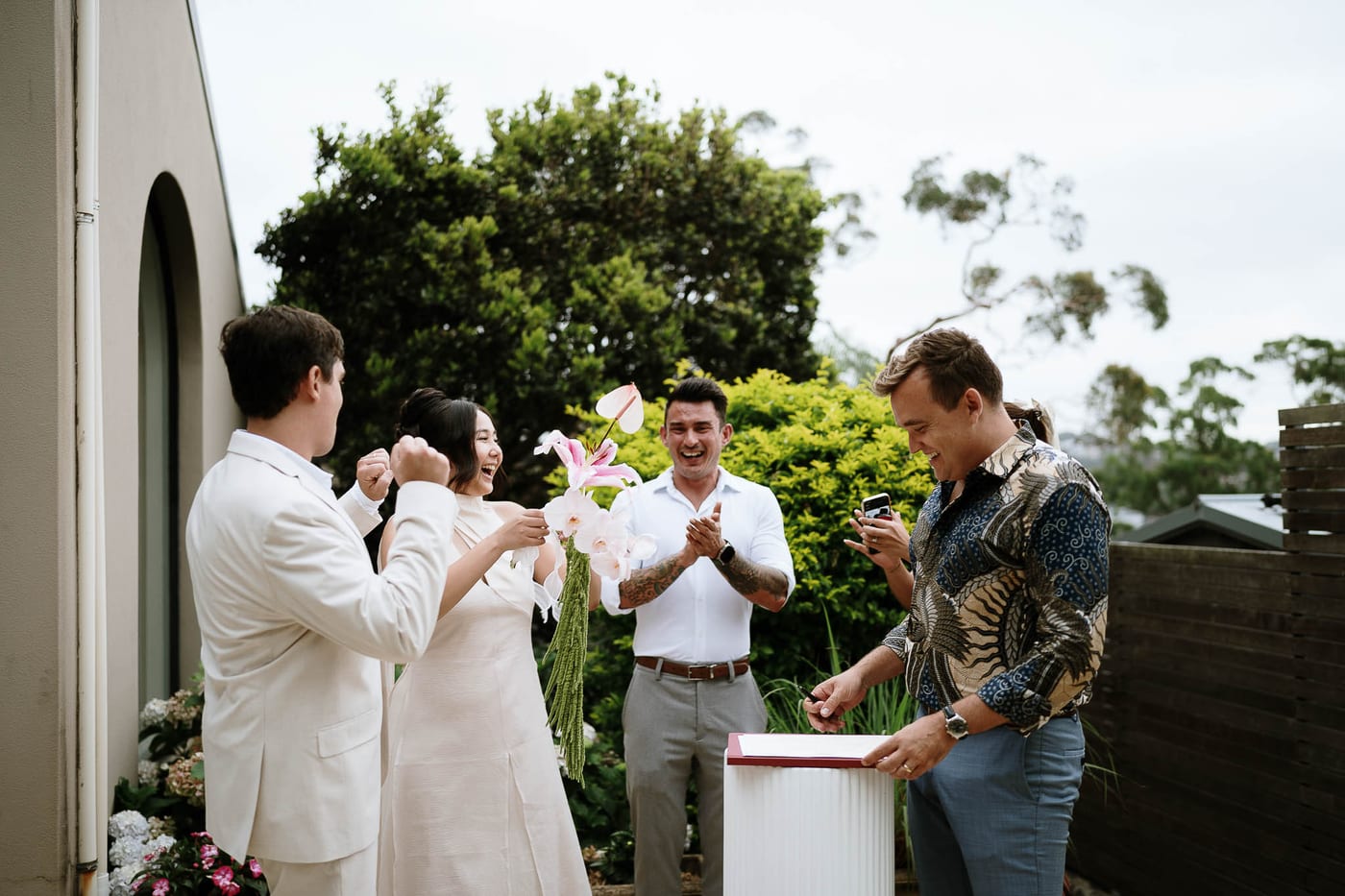 Joel and Maudy's Intimate Garden Wedding in North Sydney