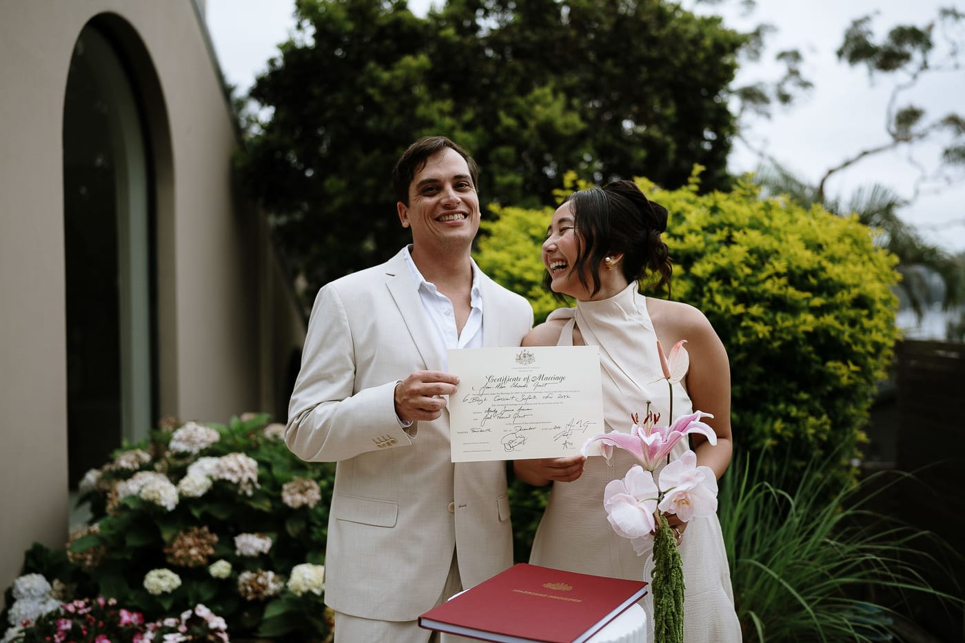 Joel and Maudy's Intimate Garden Wedding in North Sydney