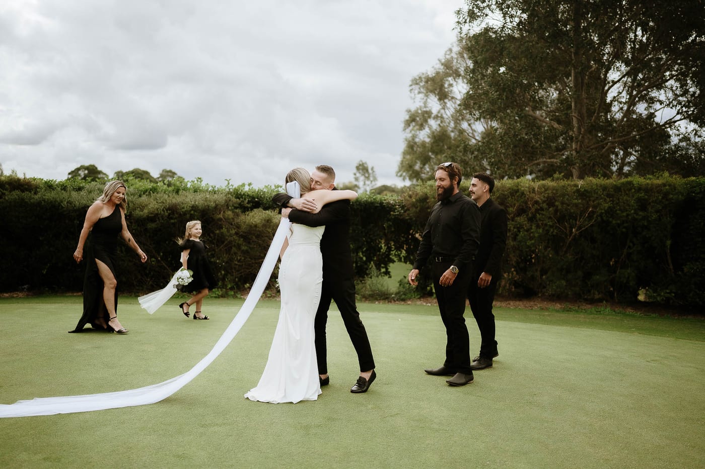 Dylan and Tayoni's Romantic Garden Style Wedding with Cinematic Golf Course Views