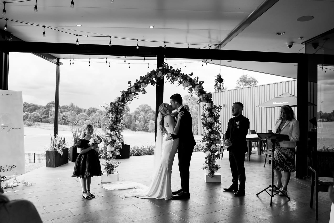 Dylan and Tayoni's Romantic Garden Style Wedding with Cinematic Golf Course Views