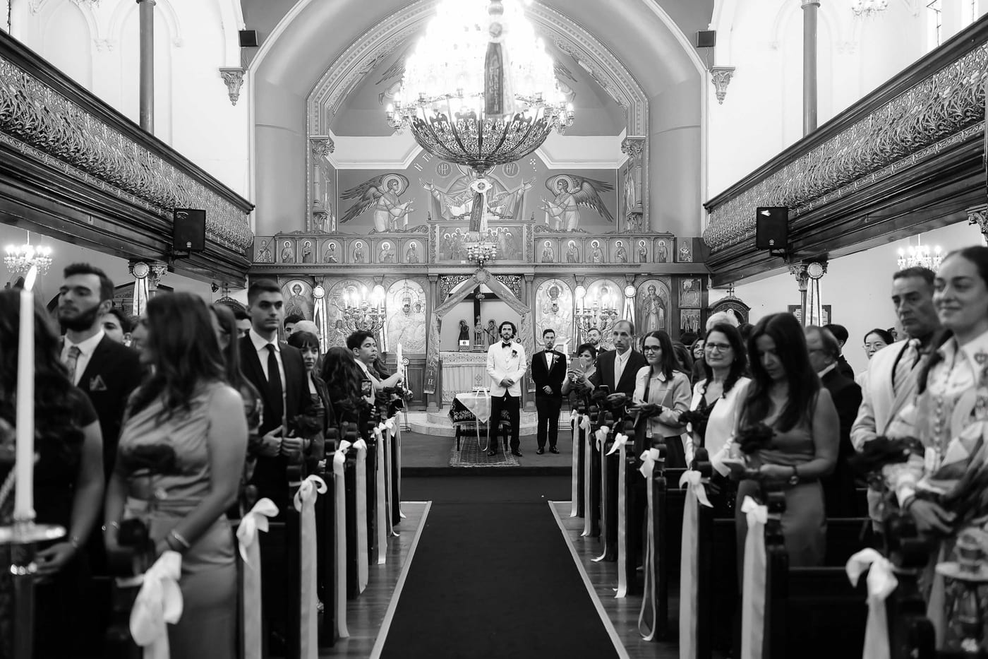 Maria and Harry's Greek Orthodox Wedding from Saint Sophia Church to Royal Botanic Garden Sydney and Queen Victoria Building Reception