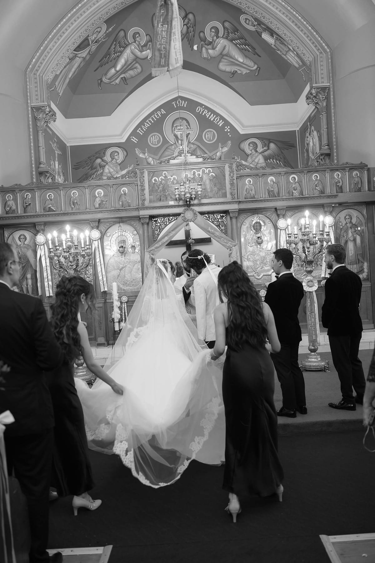 Maria and Harry's Greek Orthodox Wedding from Saint Sophia Church to Royal Botanic Garden Sydney and Queen Victoria Building Reception