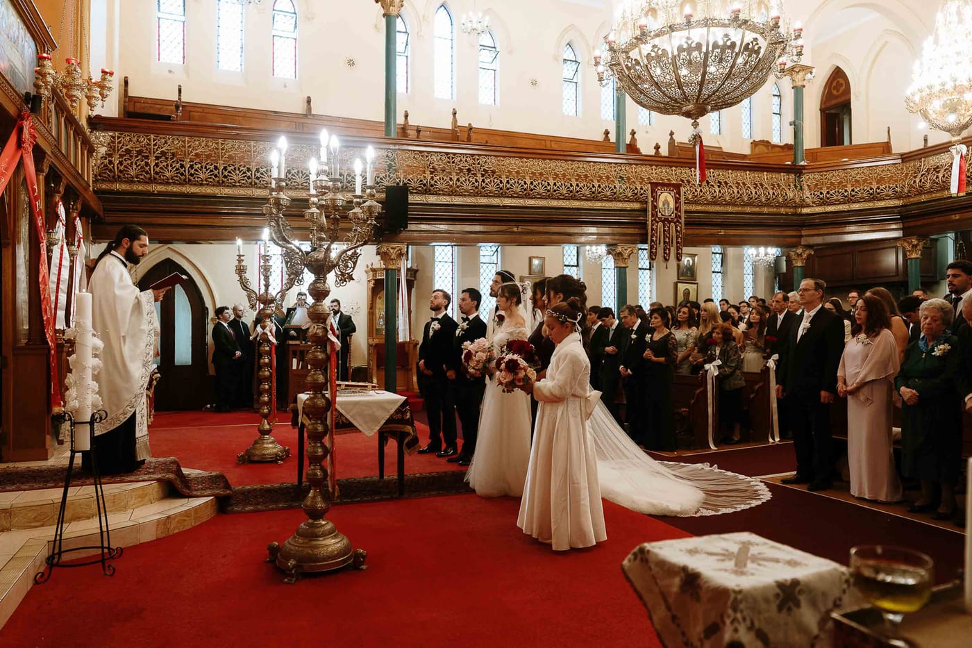 Maria and Harry's Greek Orthodox Wedding from Saint Sophia Church to Royal Botanic Garden Sydney and Queen Victoria Building Reception