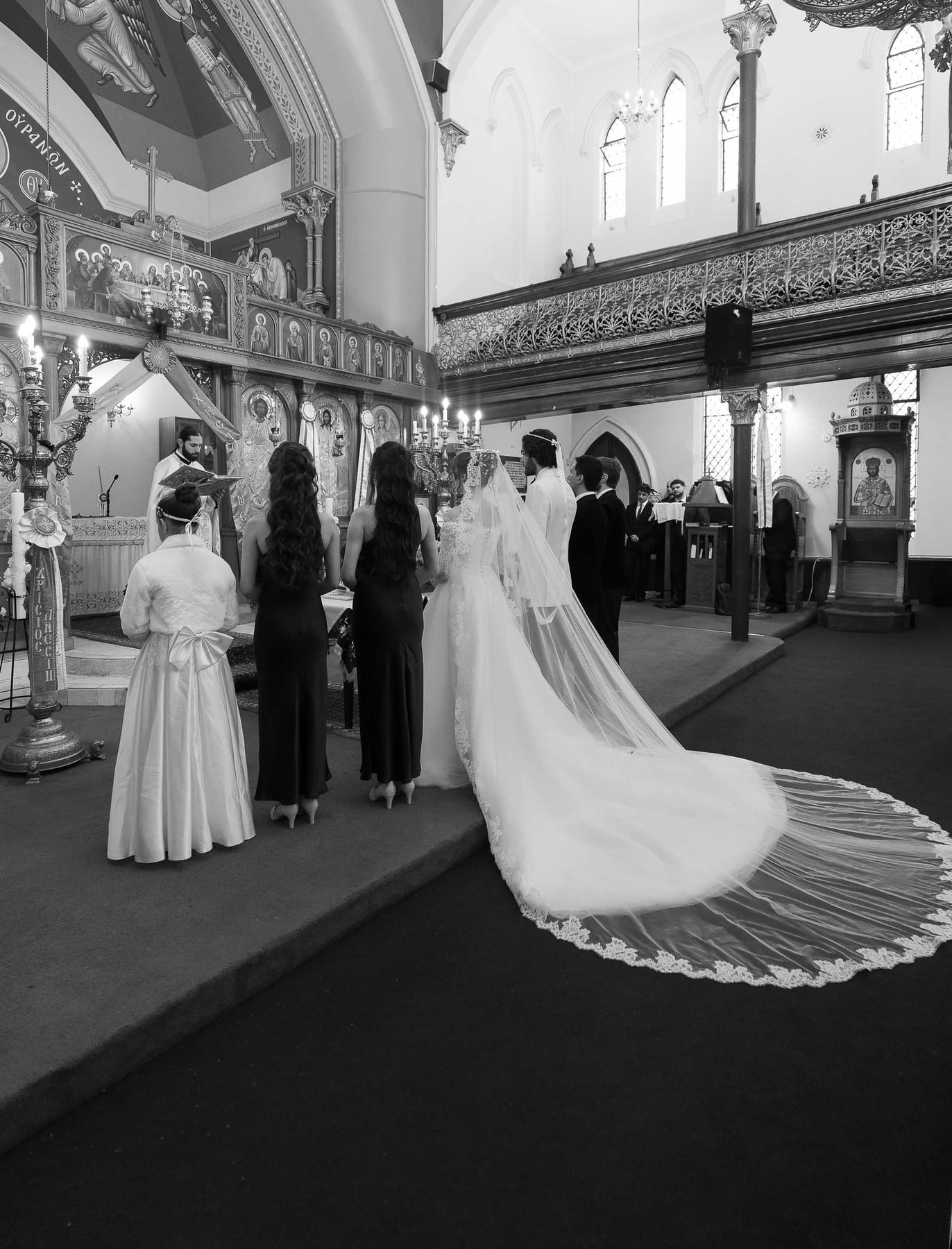 Maria and Harry's Greek Orthodox Wedding from Saint Sophia Church to Royal Botanic Garden Sydney and Queen Victoria Building Reception